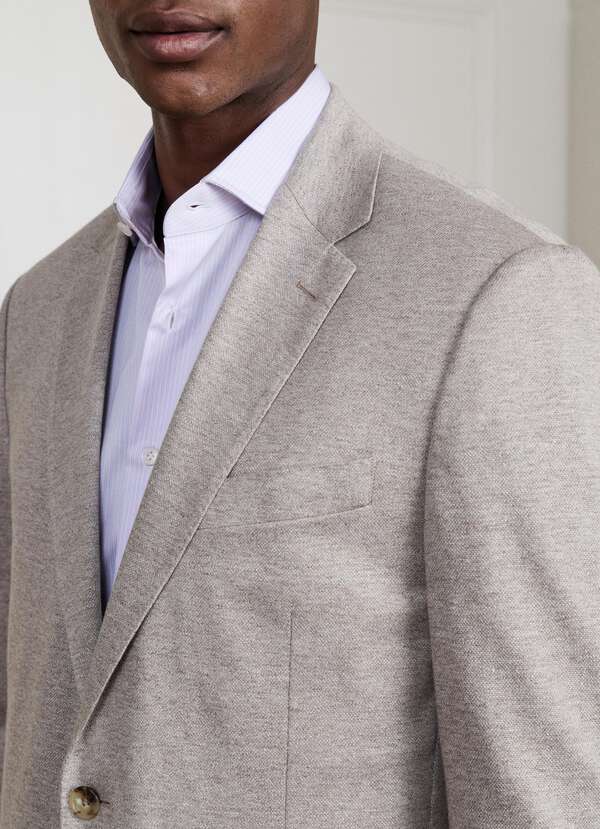 Lightweight Cotton-Linen Pique Blazer - 2