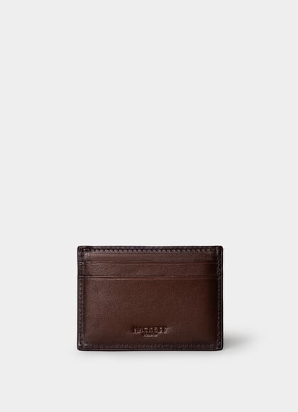 Embossed Branding Leather Cardholder