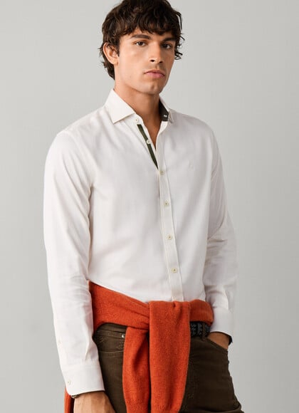 Tailored Fit Flannel Tape Shirt