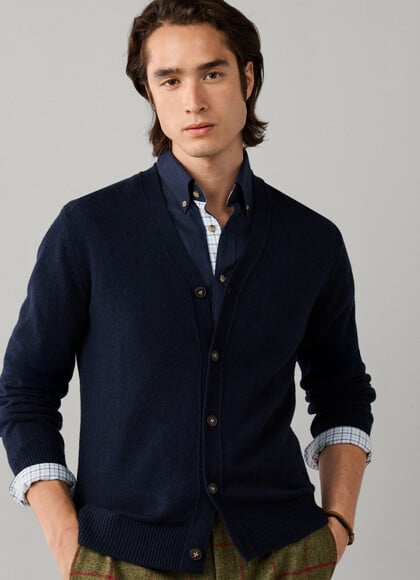 Lambswool Buttoned Cardigan