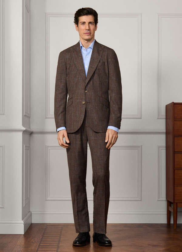Wool-Silk Prince Of Wales Suit - Woven In Italy - 2 Wool-Silk Prince Of Wales Suit - Woven In Italy - 2