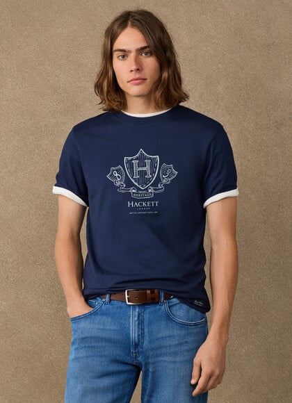 Classic Fit Branded Shield Graphic T-Shirt