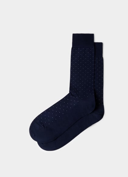 Mercerised Cotton Polka Dot Sock