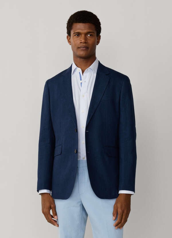 Linen Delave Hopsack Blazer - 2 Linen Delave Hopsack Blazer - 2