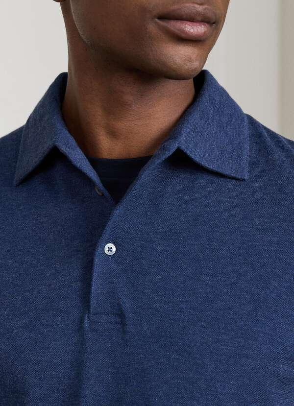 Classic Fit Long Sleeve Cashmere Blend Polo - 2