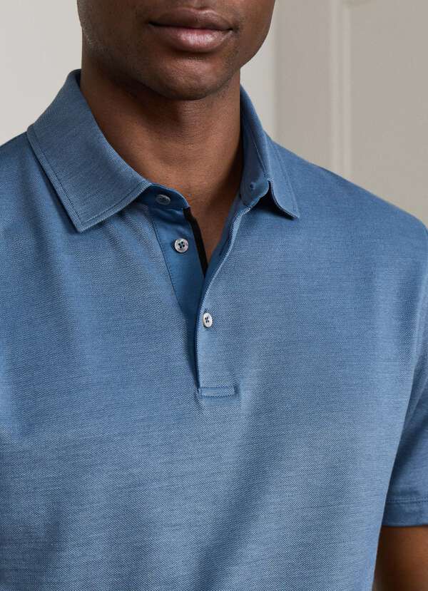 Classic Fit Short Sleeve Silk Blend Polo - 2