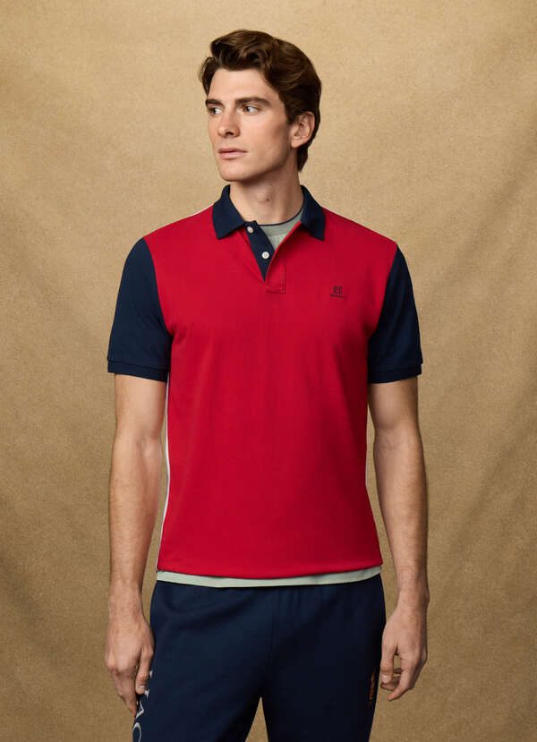 Classic Fit Short Sleeve Colour Block Polo - 2