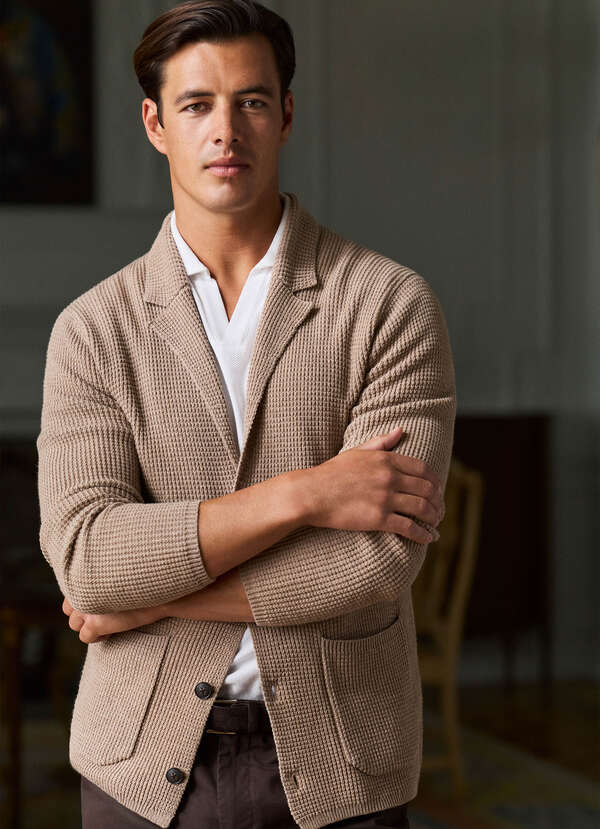 Wool Blend Knit Blazer Wool Blend Knit Blazer