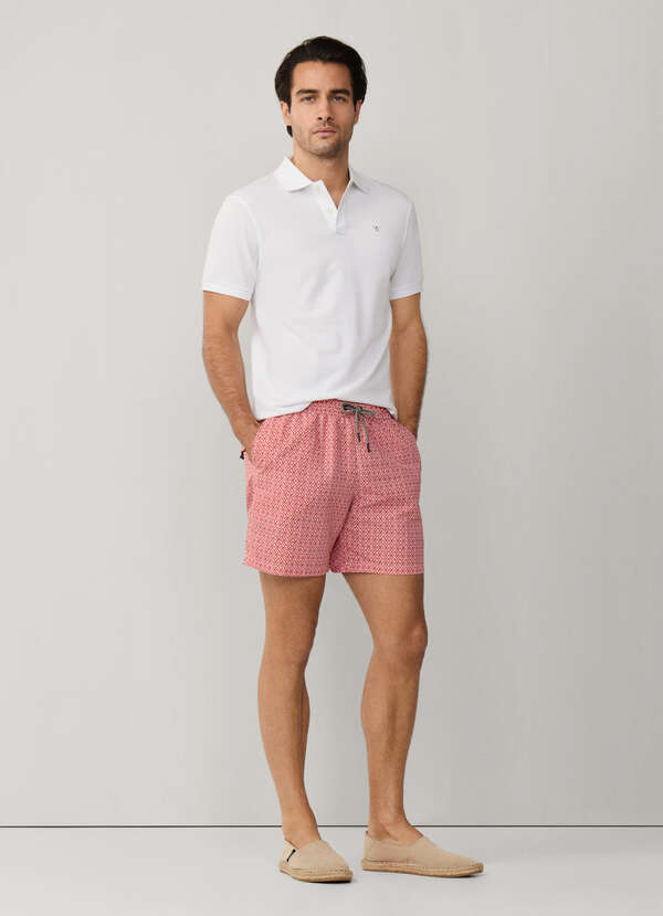 Diamond Print Swim Shorts