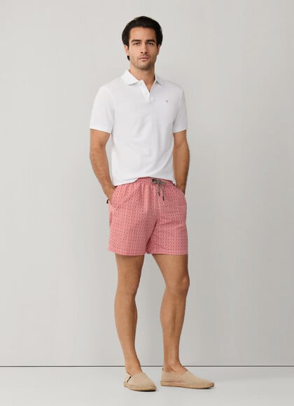 Diamond Print Swim Shorts