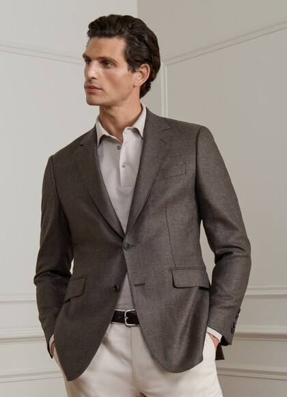 Wool-Cashmere Twill Blazer - Woven in Italy