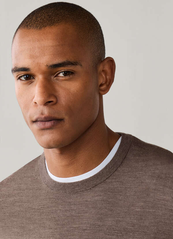 Merino Wool Crew-Neck Jumper - 2 Merino Wool Crew-Neck Jumper - 2