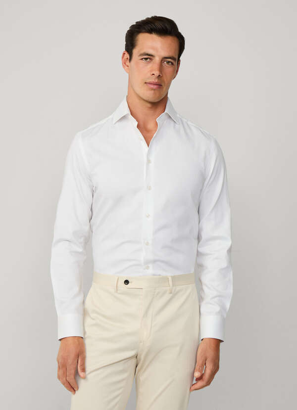 Tailored Fit Formal Herringbone Shirt - 2