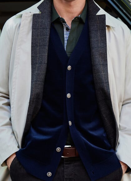 Merino Wool Corduroy Hybrid Cardigan