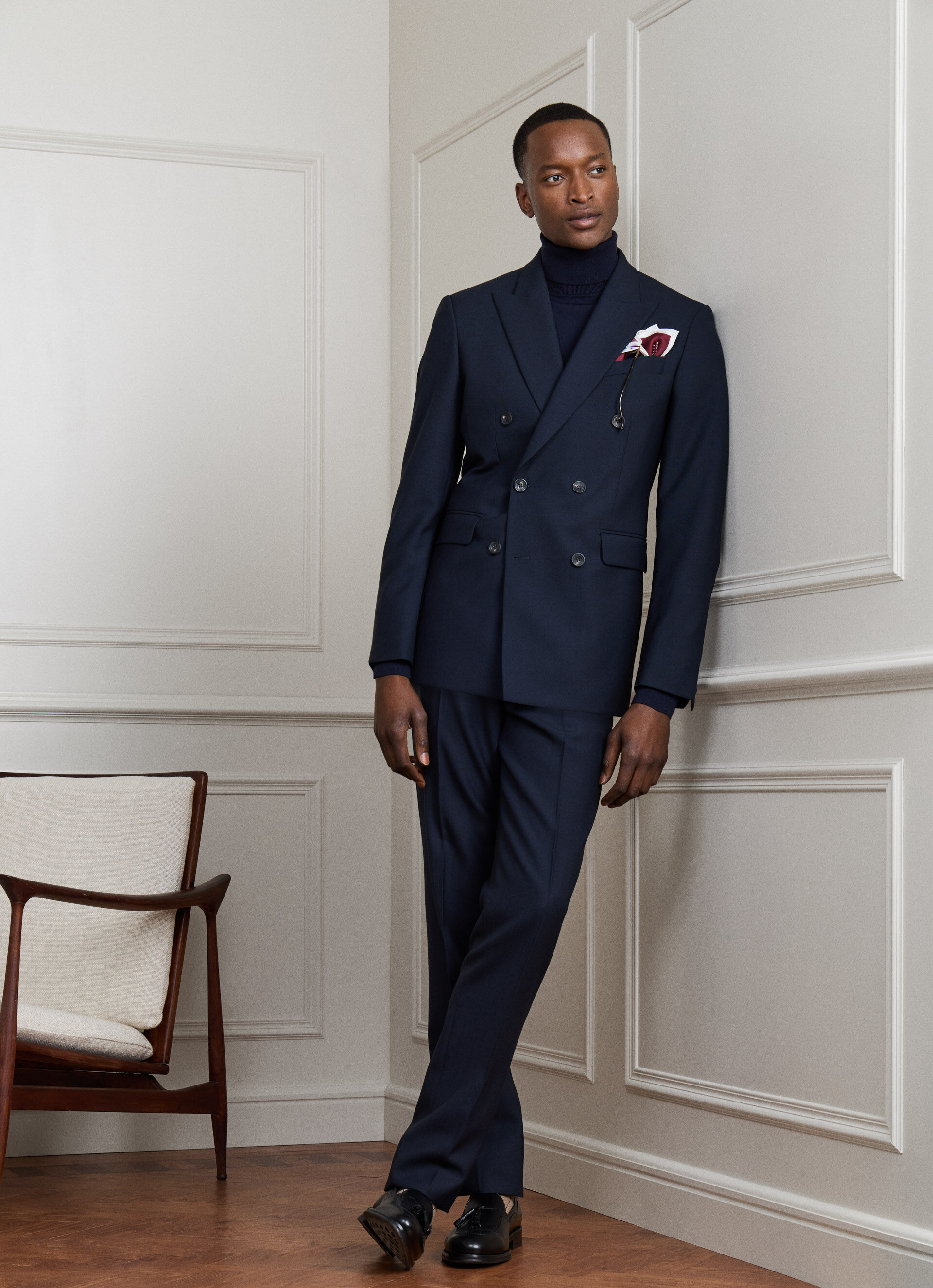 Wool Fresco Double Breasted Suit - Woven In England | Hackett London