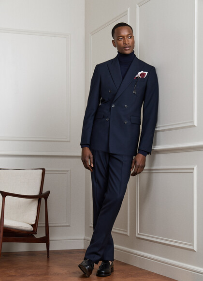 Wool Fresco Double Breasted Suit - Woven In England