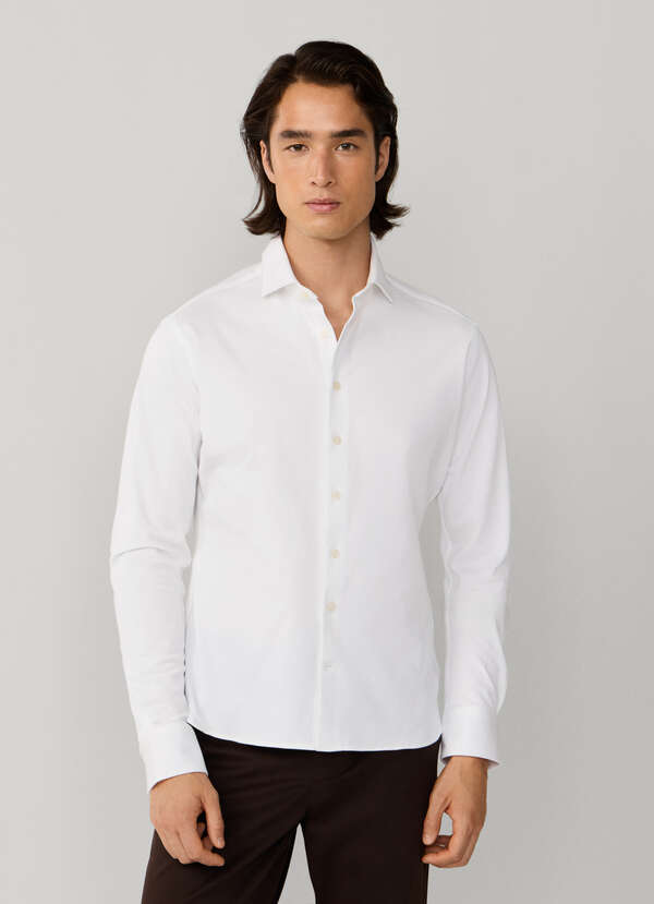 Tailored Fit Pique Jersey Shirt - 2