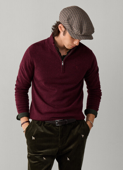 Lambswool Quarter Zip Jumper