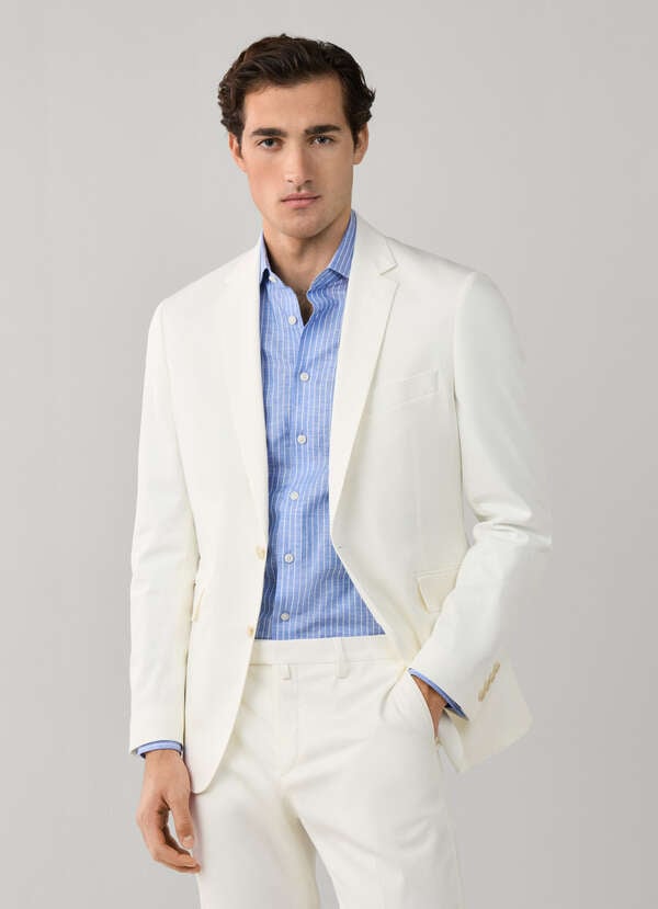 Stretch Cotton Silk Blazer - 2 Stretch Cotton Silk Blazer - 2