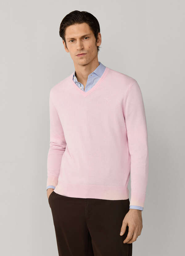 Cotton-Silk V-Neck Jumper - 2