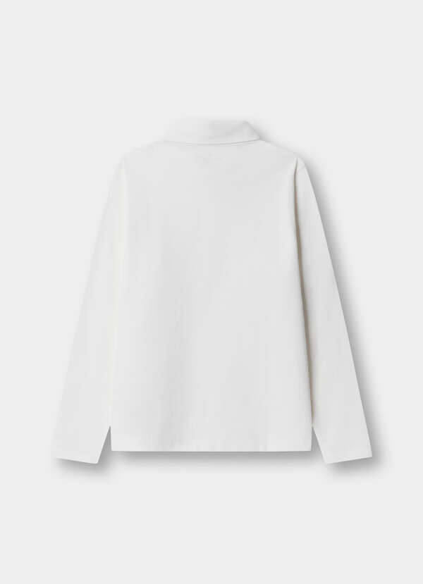 Classic Fit Long Sleeve Pique Polo - 2