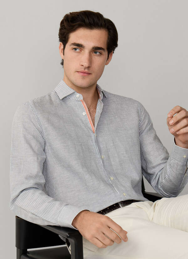 Tailored Fit Cotton-Linen Selvedge Shirt Tailored Fit Cotton-Linen Selvedge Shirt
