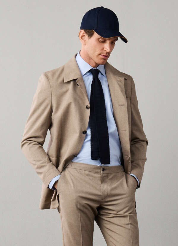 Relaxed Fit Wool Travel Drawcord Trouser Relaxed Fit Wool Travel Drawcord Trouser