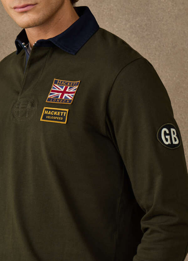 Classic Fit Rally Badges Rugby Shirt - 2 Classic Fit Rally Badges Rugby Shirt - 2