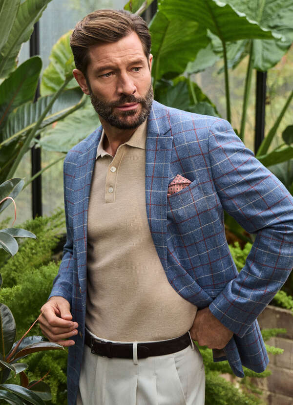 Silk-Wool Tattersall Blazer Silk-Wool Tattersall Blazer