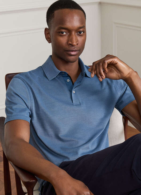 Classic Fit Short Sleeve Silk Blend Polo