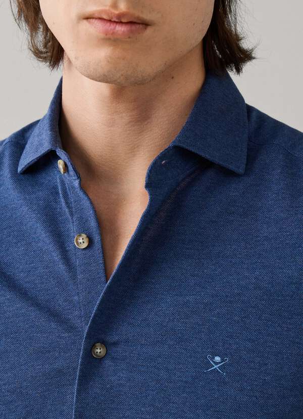 Tailored Fit Melange Jersey Shirt - 2