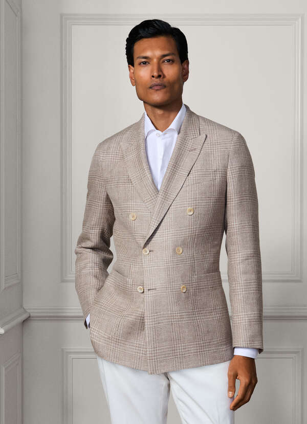 Wool-Linen Glencheck Blazer - 2 Wool-Linen Glencheck Blazer - 2