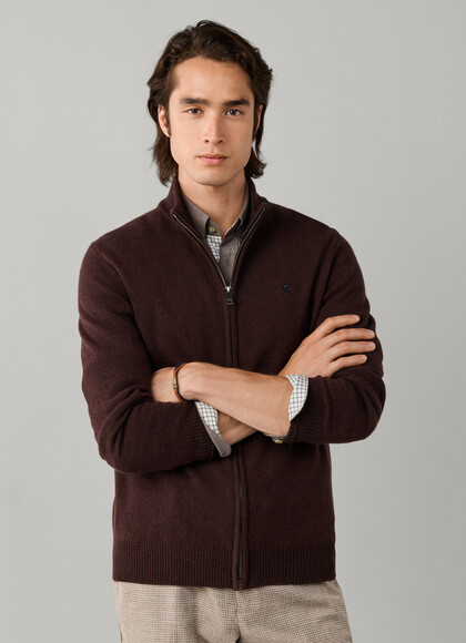 Lambswool Full Zip Cardigan