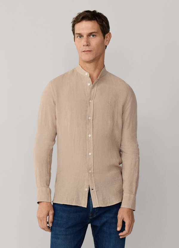 Tailored Fit Garment Dyed Linen Shirt - 2
