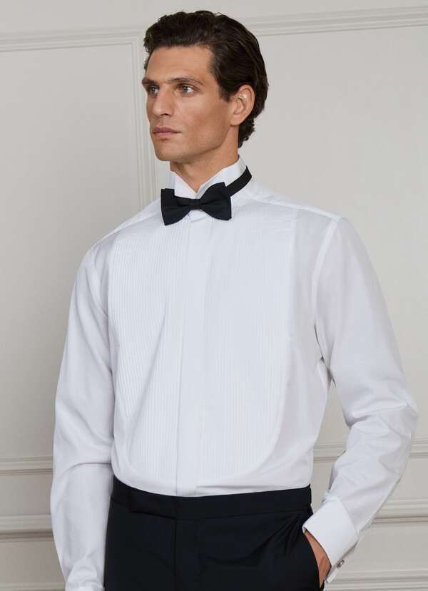 Wingtip Pleated Tuxedo Shirt