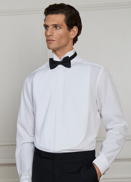 Wingtip Pleated Tuxedo Shirt