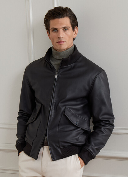Lamb Leather Blouson Jacket