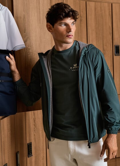 Hooded Blouson Jacket