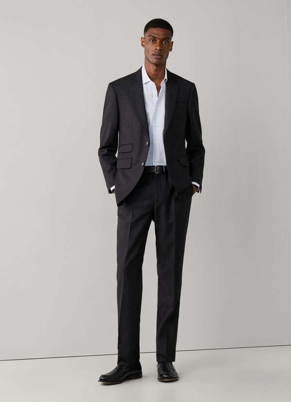 Wool Suit Trouser - Woven In England