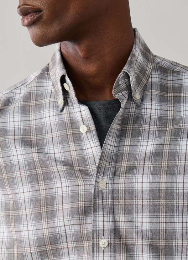 Tailored Fit Plaid Check Flannel Shirt - 2 Tailored Fit Plaid Check Flannel Shirt - 2