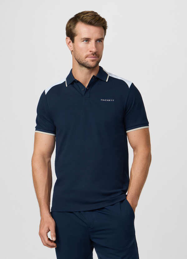 Classic Fit Short Sleeve Colour Block Polo - 2