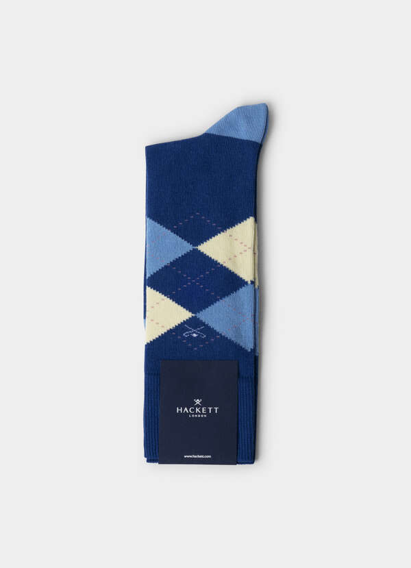 Combed Cotton Argyle Sock - 2