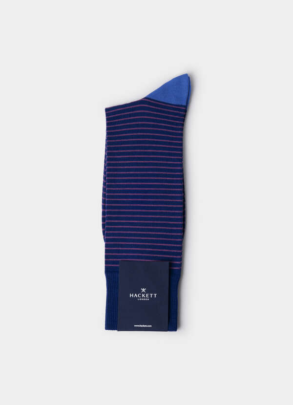 Combed Cotton Striped Socks - 2