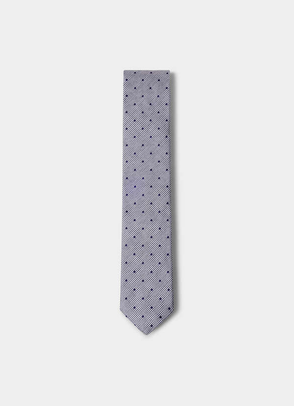 Silk Houndstooth Dot Tie - Made in Italy Silk Houndstooth Dot Tie - Made in Italy
