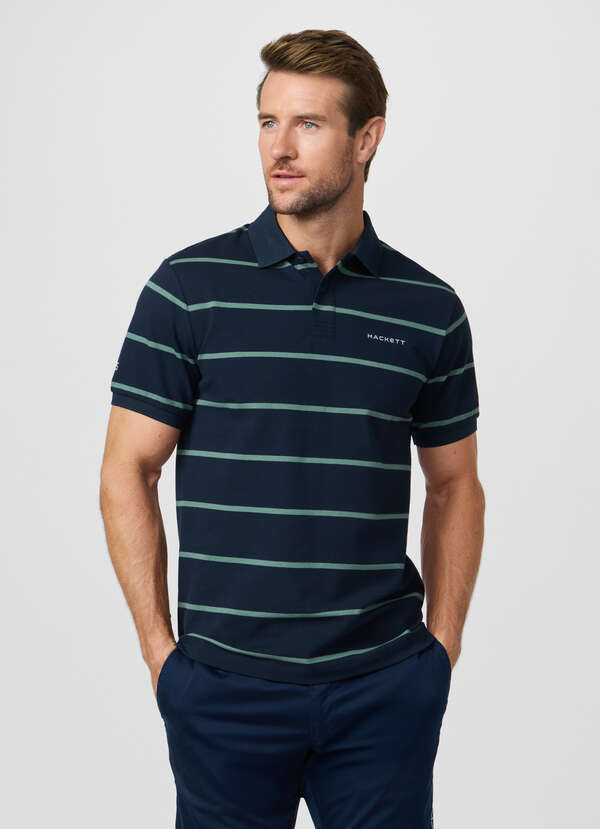 Classic Fit Short Sleeve Stripe Polo - 2