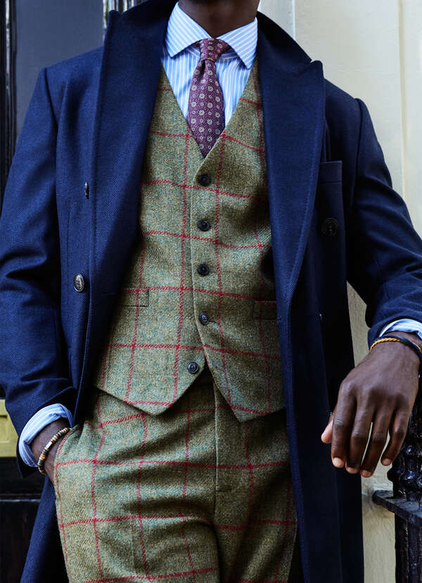 Wool Horse & Hound Waistcoat -British Woven Wool Horse & Hound Waistcoat -British Woven