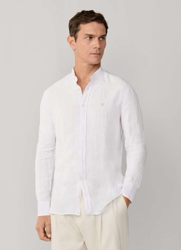 Tailored Fit Garment Dyed Linen Shirt - 2