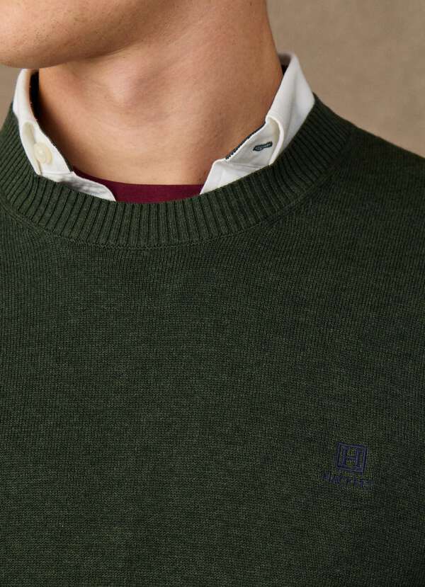 Cotton Branded Crew Neck Jumper - 2