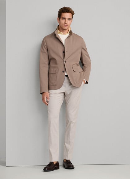 Slim Fit Kensington Stretch Cotton Trousers