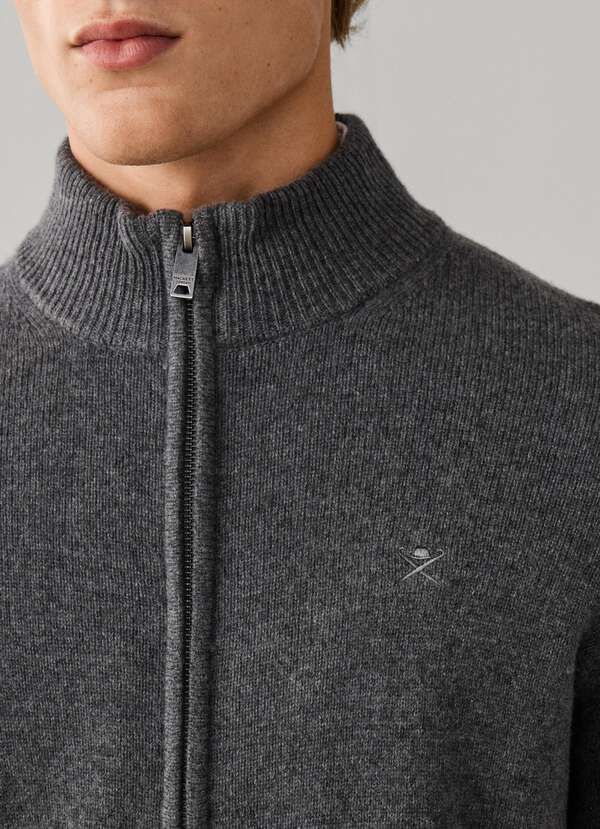 Lambswool Full Zip Cardigan - 2